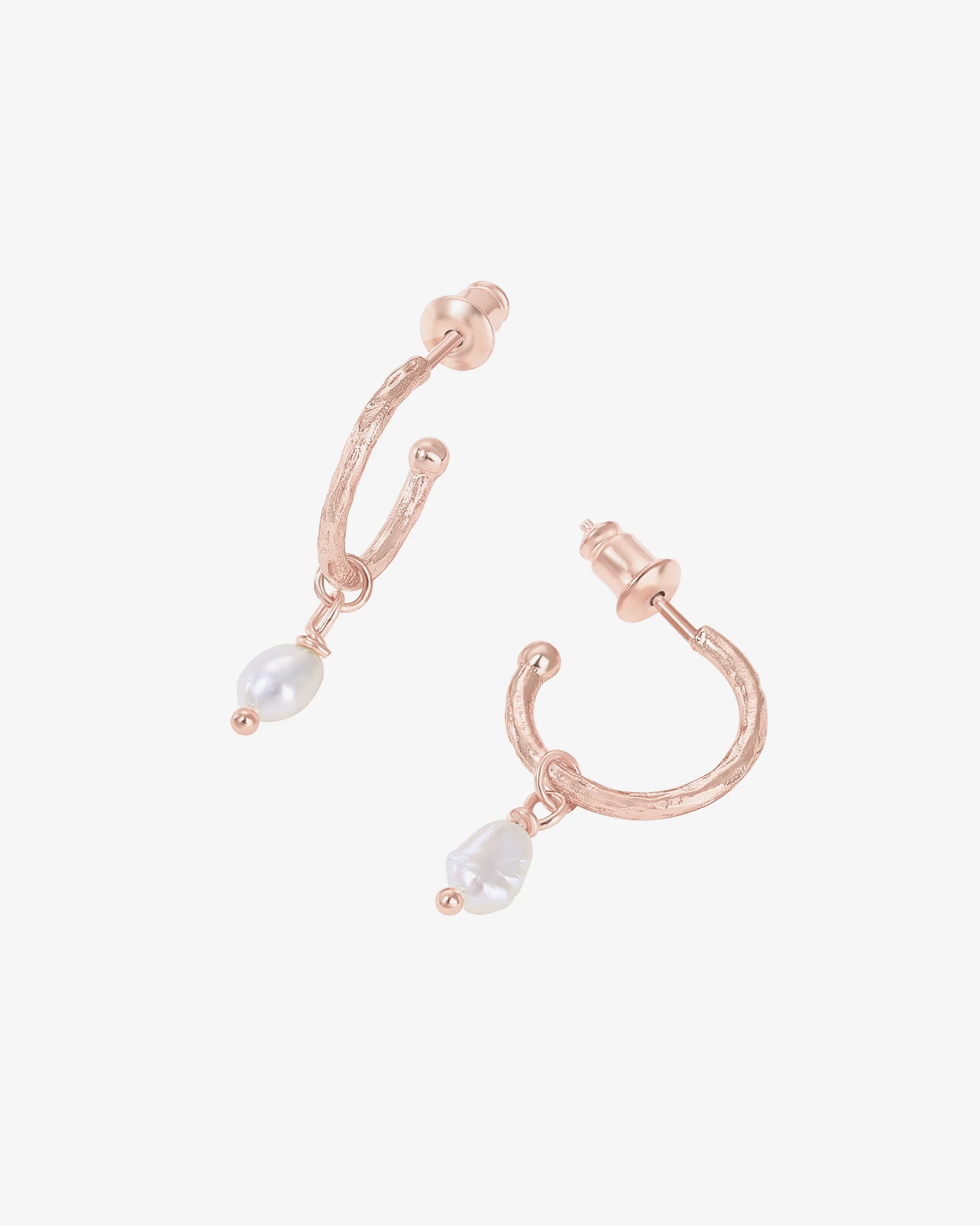 Dangle Pearl Hoops