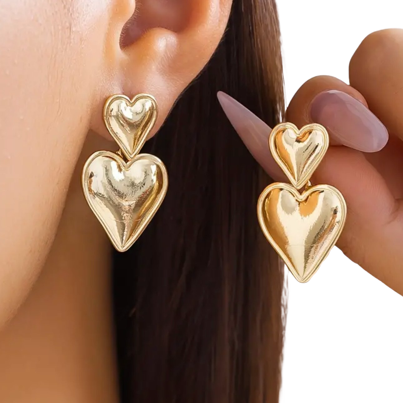 X2 Heart Earrings