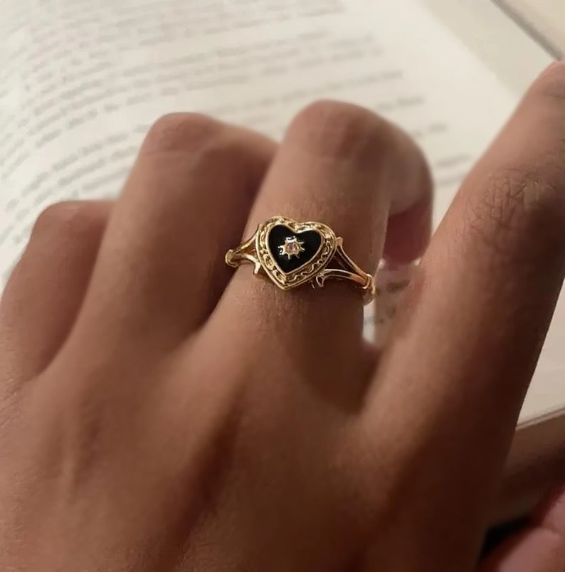 Bohemian Vintage Heart Ring
