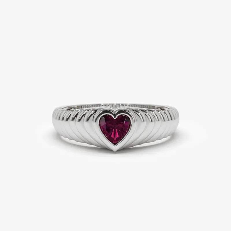 Vintage Heart Goddess Ring