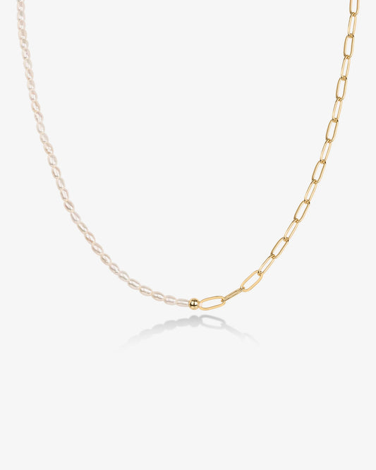 Pearl x Paperclip Necklace