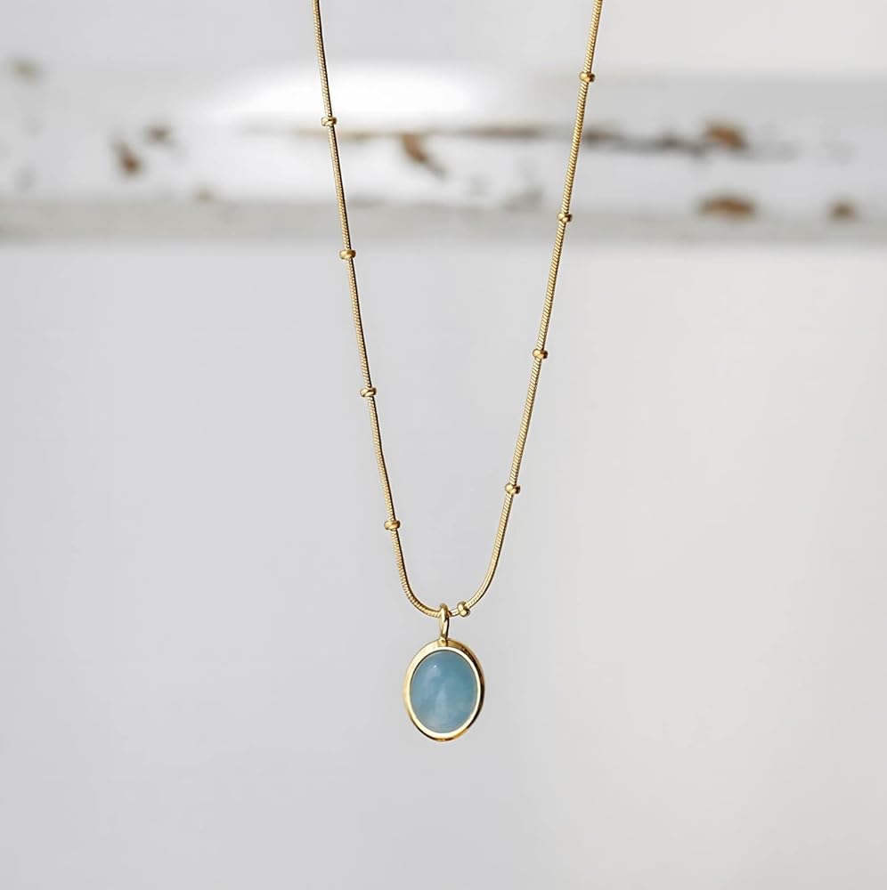 Aqua Moon Necklace