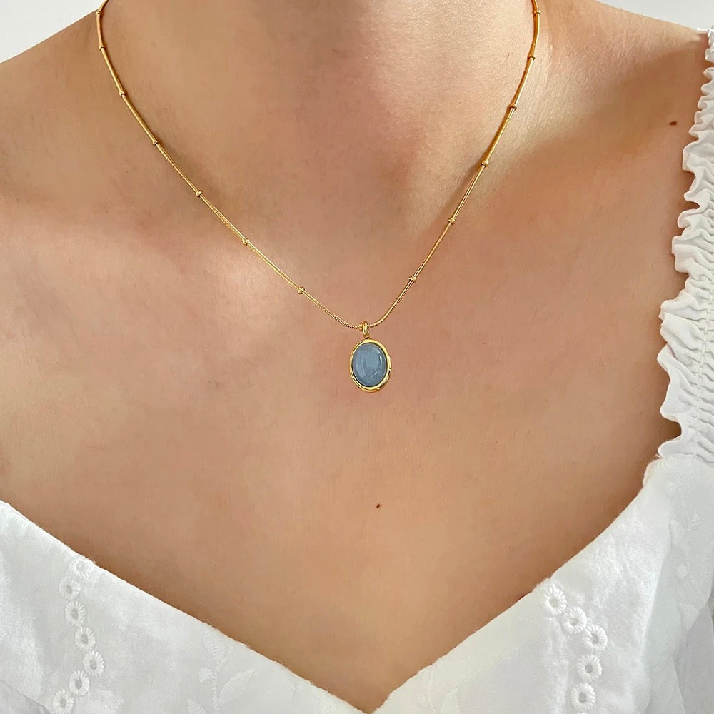 Aqua Moon Necklace