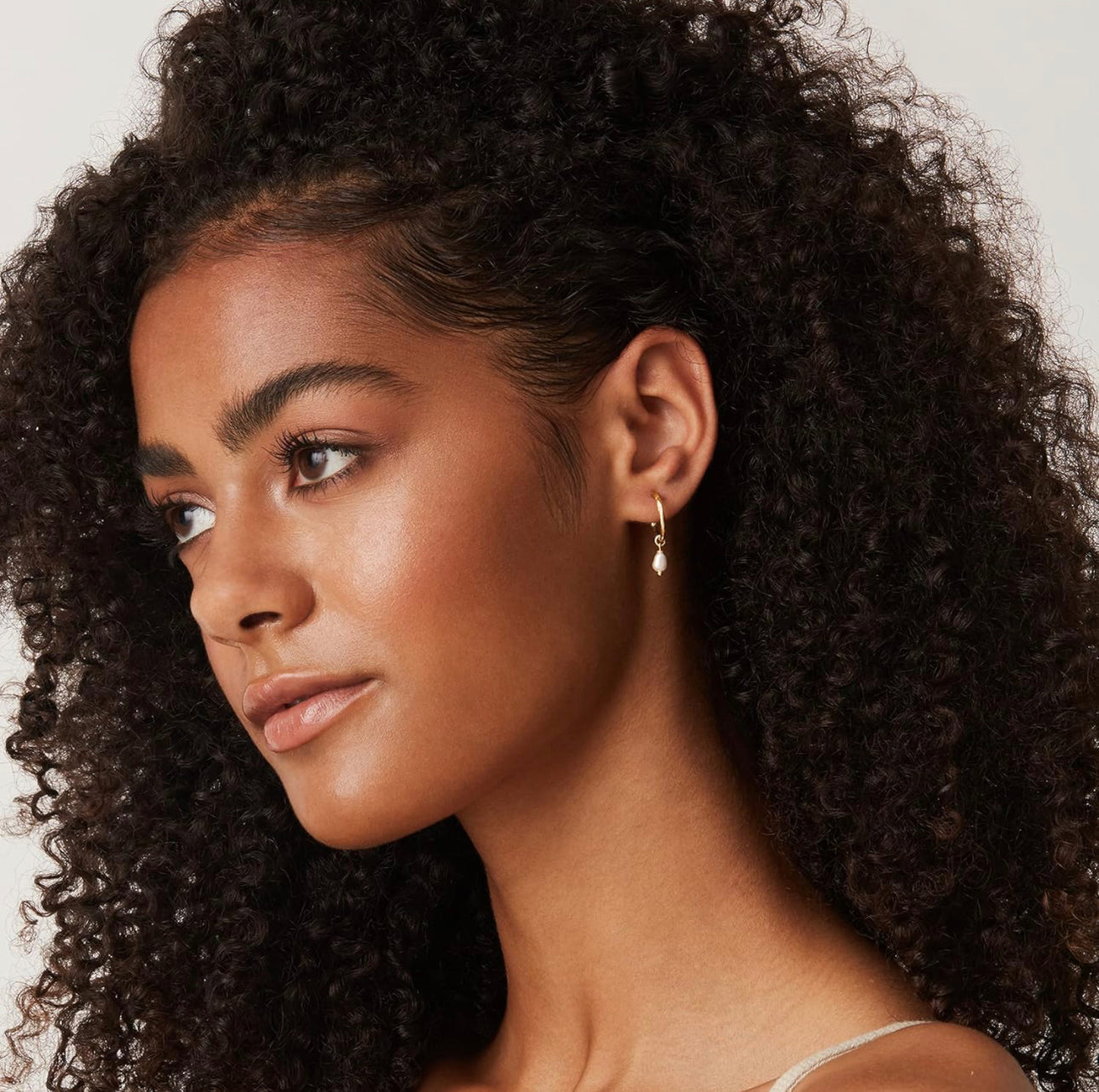 Dangle Pearl Hoops