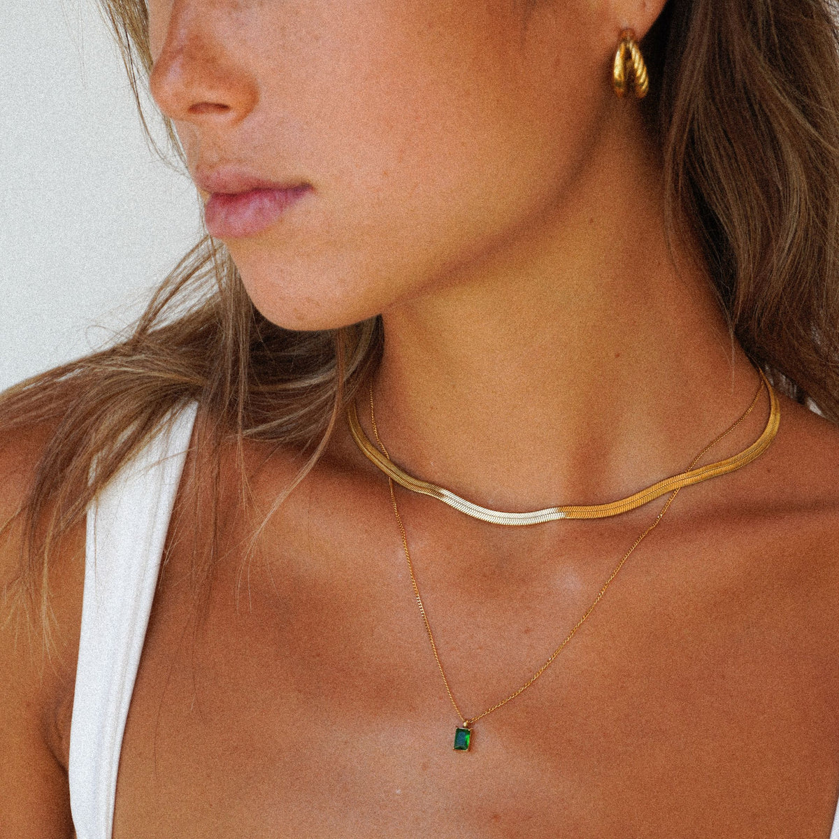 Green Emerald Necklace