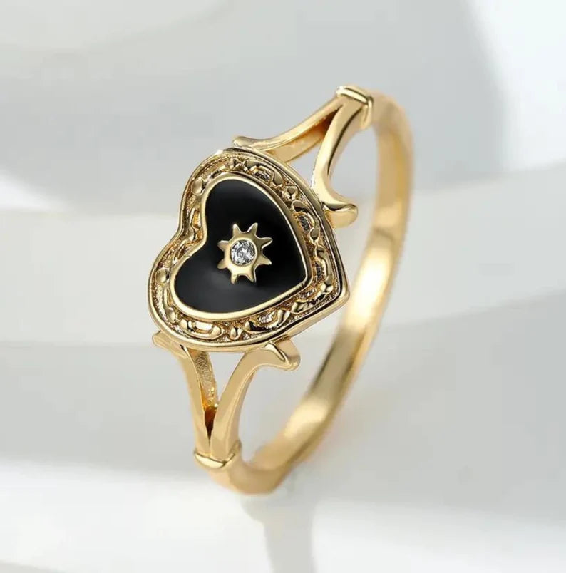 Bohemian Vintage Heart Ring