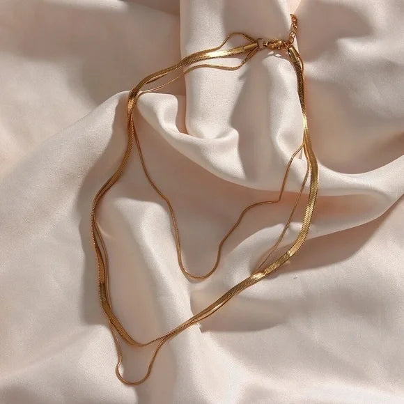 Snake Chain Dainty Necklace Set